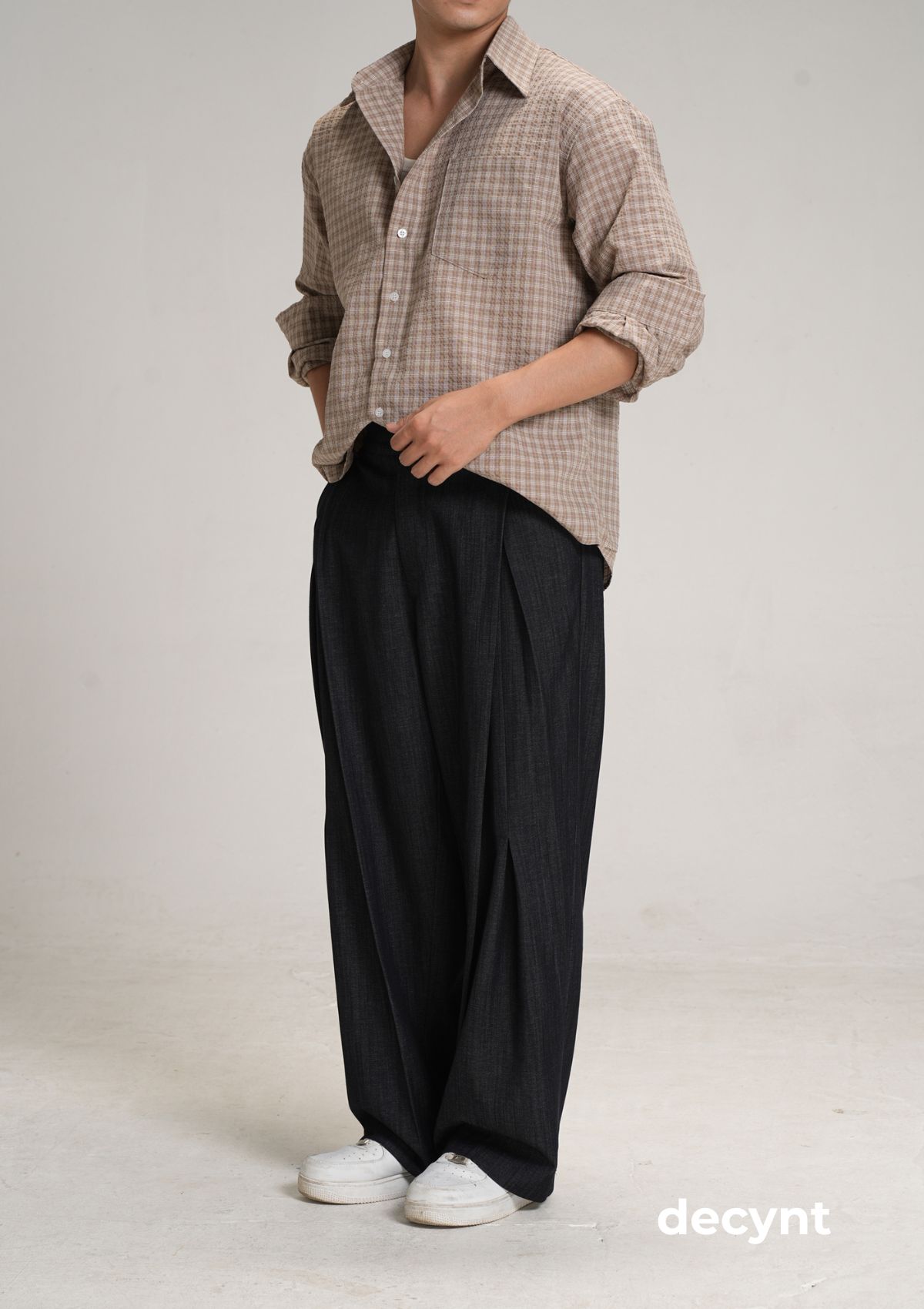 decynt Shirt 02 - Áo sơ mi caro dài tay chất liệu xốp_thumbnail_4