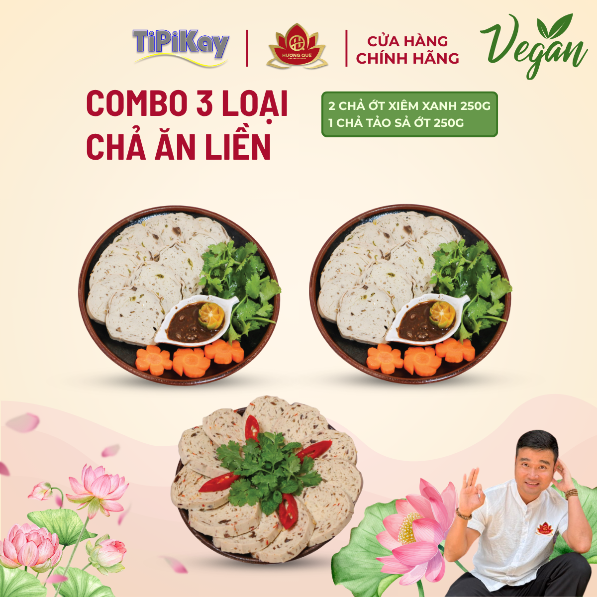 [Combo 3 món]  1 Chả Tảo Sả Ớt 250g + 2  Chả Ớt Xiêm Xanh 250g CBTP-CTSOCOXX