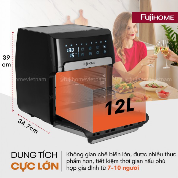 Nồi chiên không dầu Fujihome AA12DB 12Lít -  Dung tích 12L_thumbnail_3