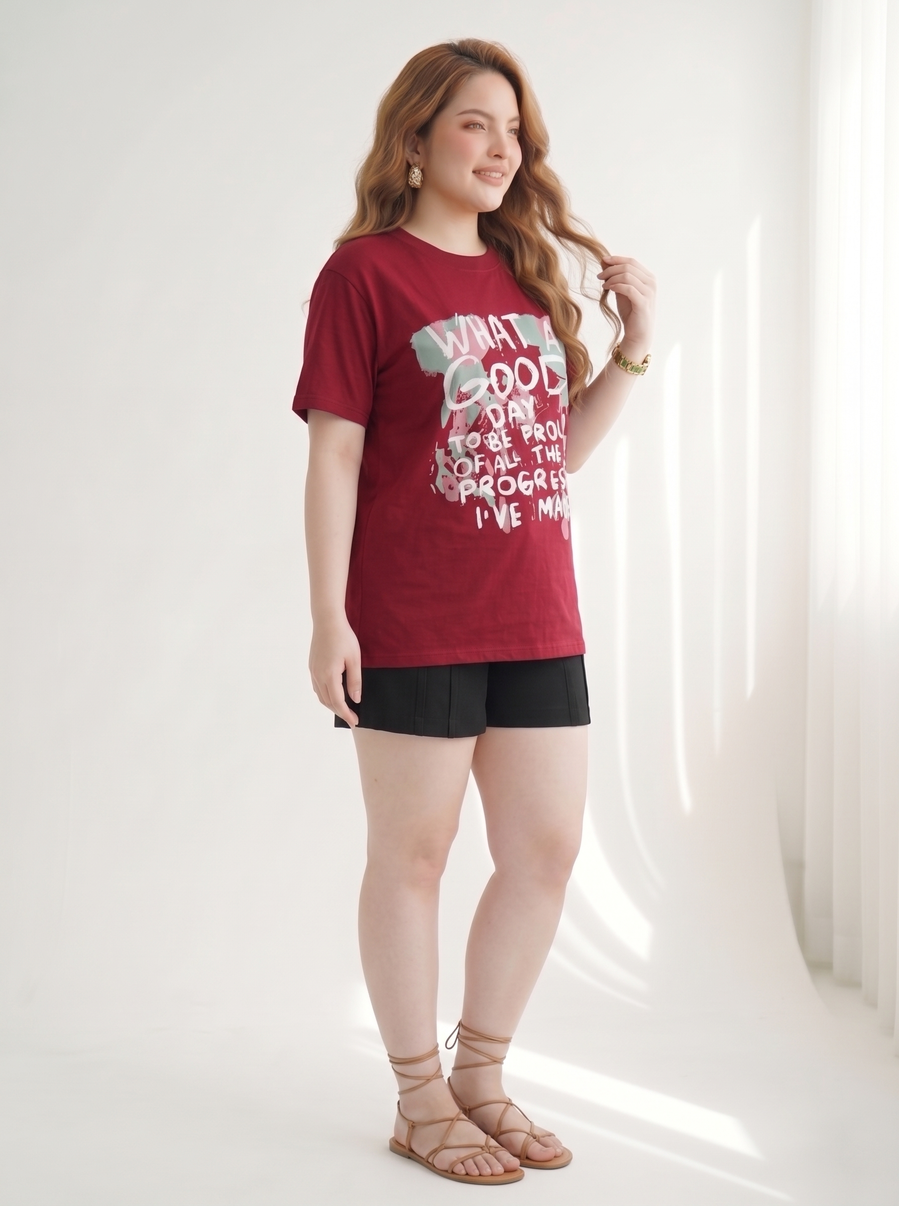 Áo Thun In Chữ Form Rộng Vừa Bigsize Dễ Mặc Hằng Ngày - Đỏ/Cam - Vừa 55-90kg - V-AK108_thumbnail_6