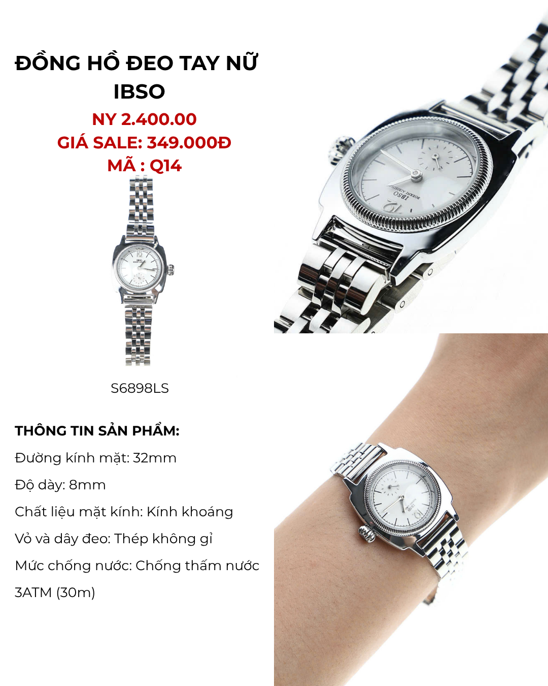 Đồng hồ đeo tay IBSO - S6898LS