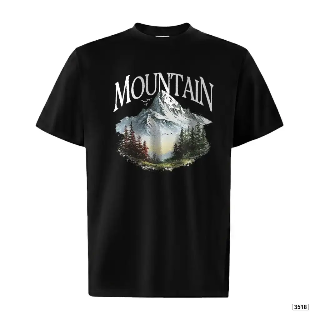Áo thun nam form rộng Mountain TeePrint 3518_thumbnail_8