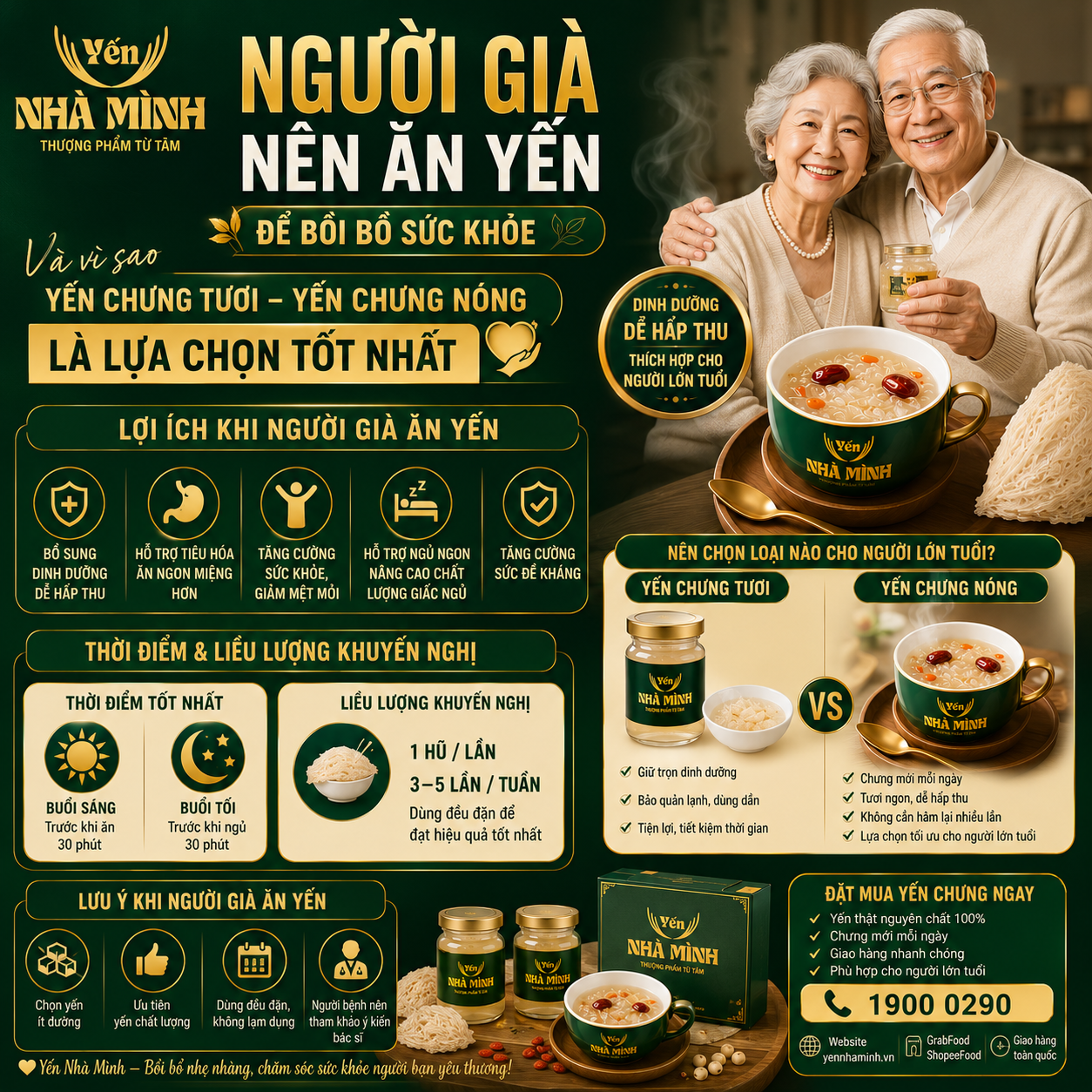 Người Già Nên Ăn Yến Để Bồi Bổ Sức Khỏe Và Vì Sao Yến Chưng Tươi Yến Chưng Nóng Là Lựa Chọn Tốt Nhất