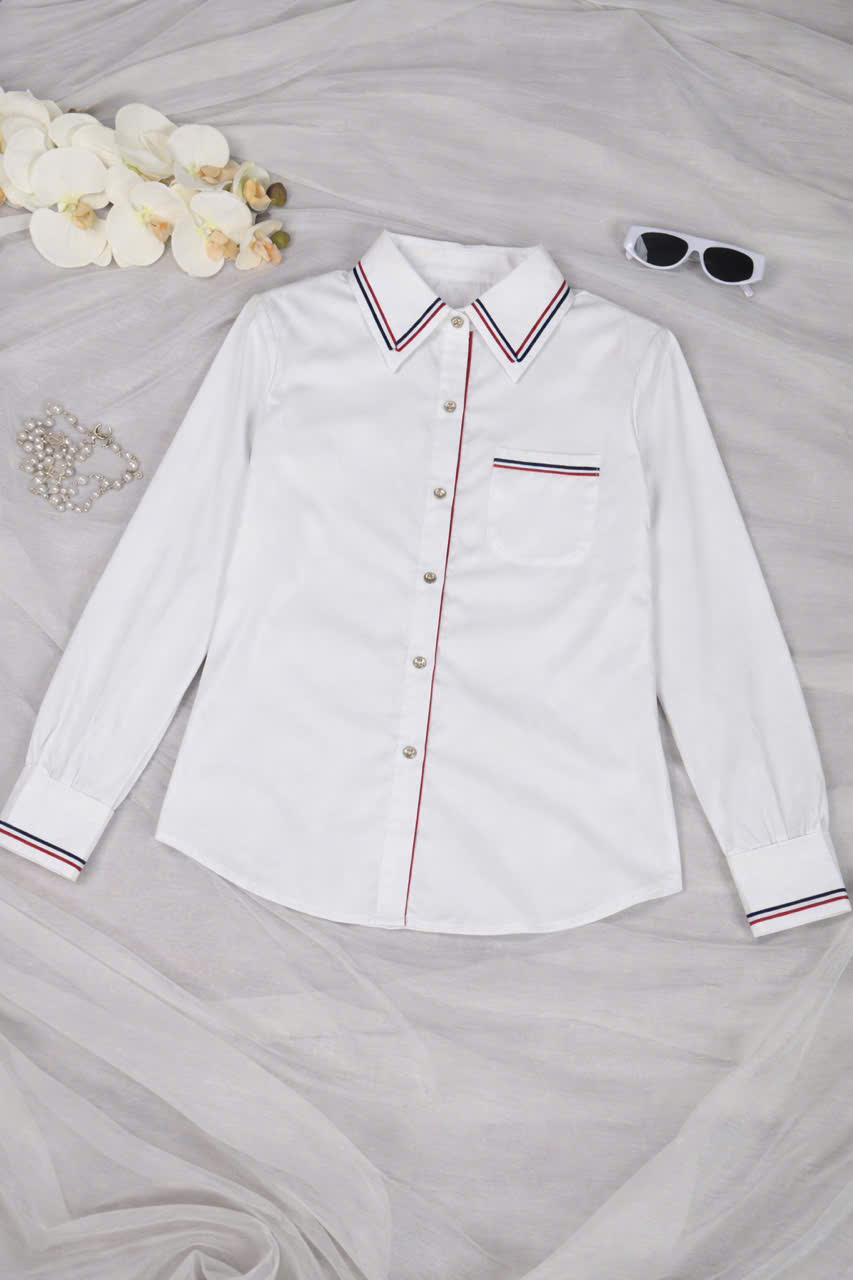 Sơ Mi Phối Viền Thom