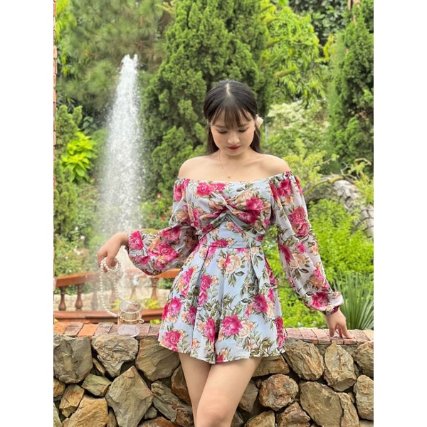 Floral Jumpsuit Long Sleeve