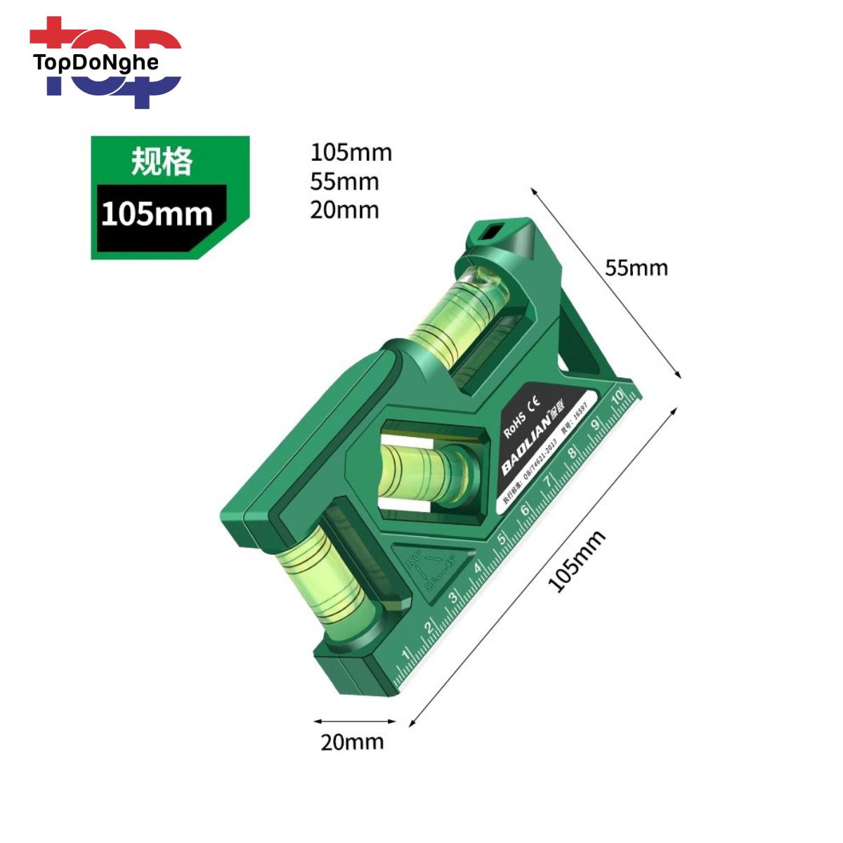 Thước thuỷ nước livo mini BAOLIAN đo  chiều  cân bằng chuẩn - Cao cấp chính hãng - Nam chấm từ cực mạnh_thumbnail_4