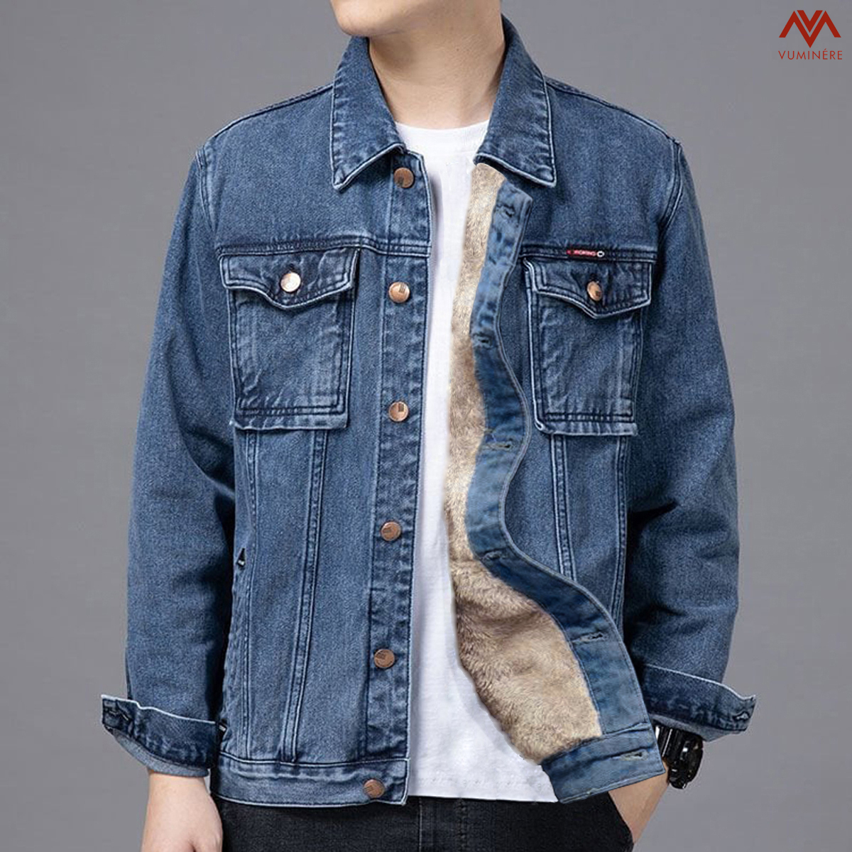 Áo khoác lót lông Jacket Jeans nam ( AZ5 )