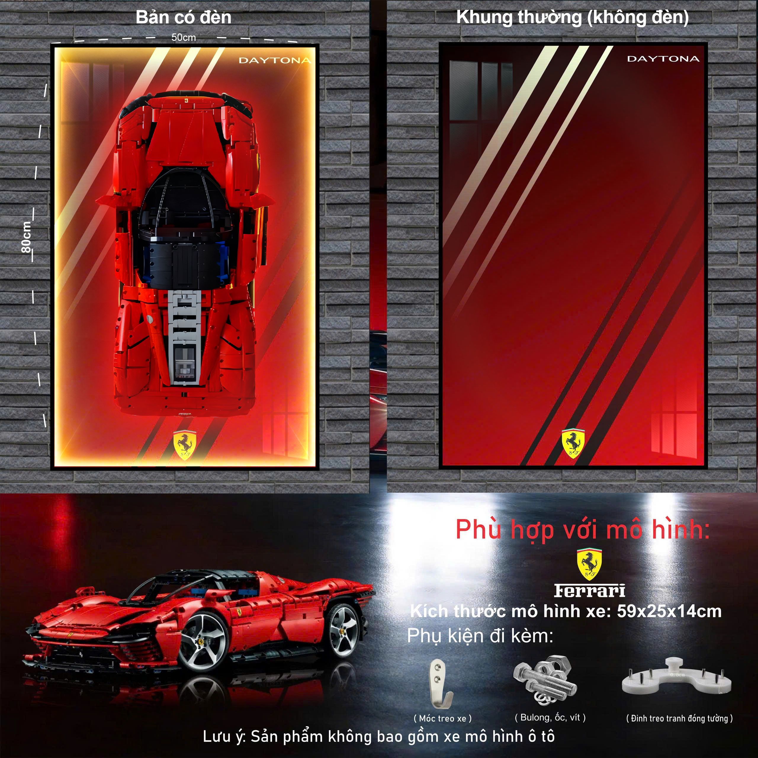 Khung Trưng Bày LEGO Ferrari Daytona