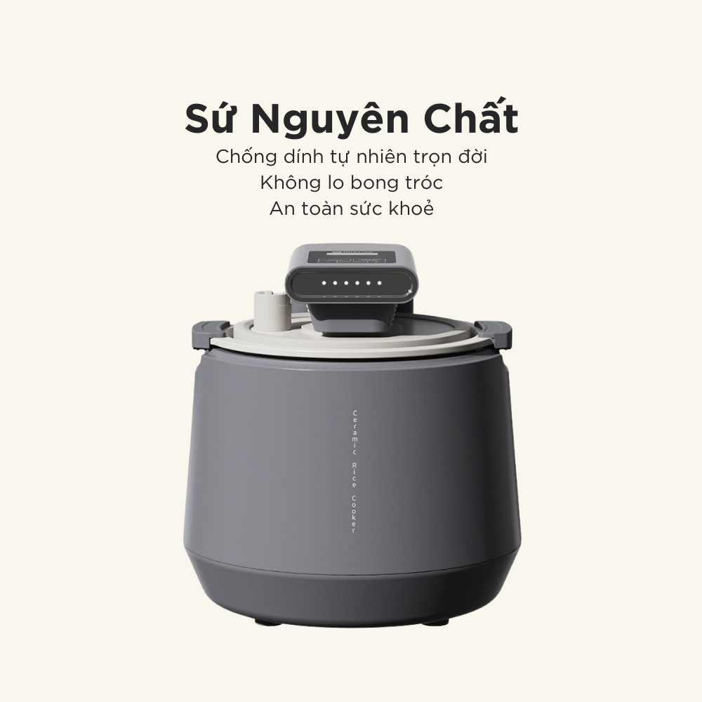 Nồi Cơm Điện Áp Suất Lòng Sứ Dưỡng Sinh Mishio MK396 dung tích 0.8L cho 1-2 người – Bí Quyết Cho Cơm Gạo Lứt_thumbnail_11