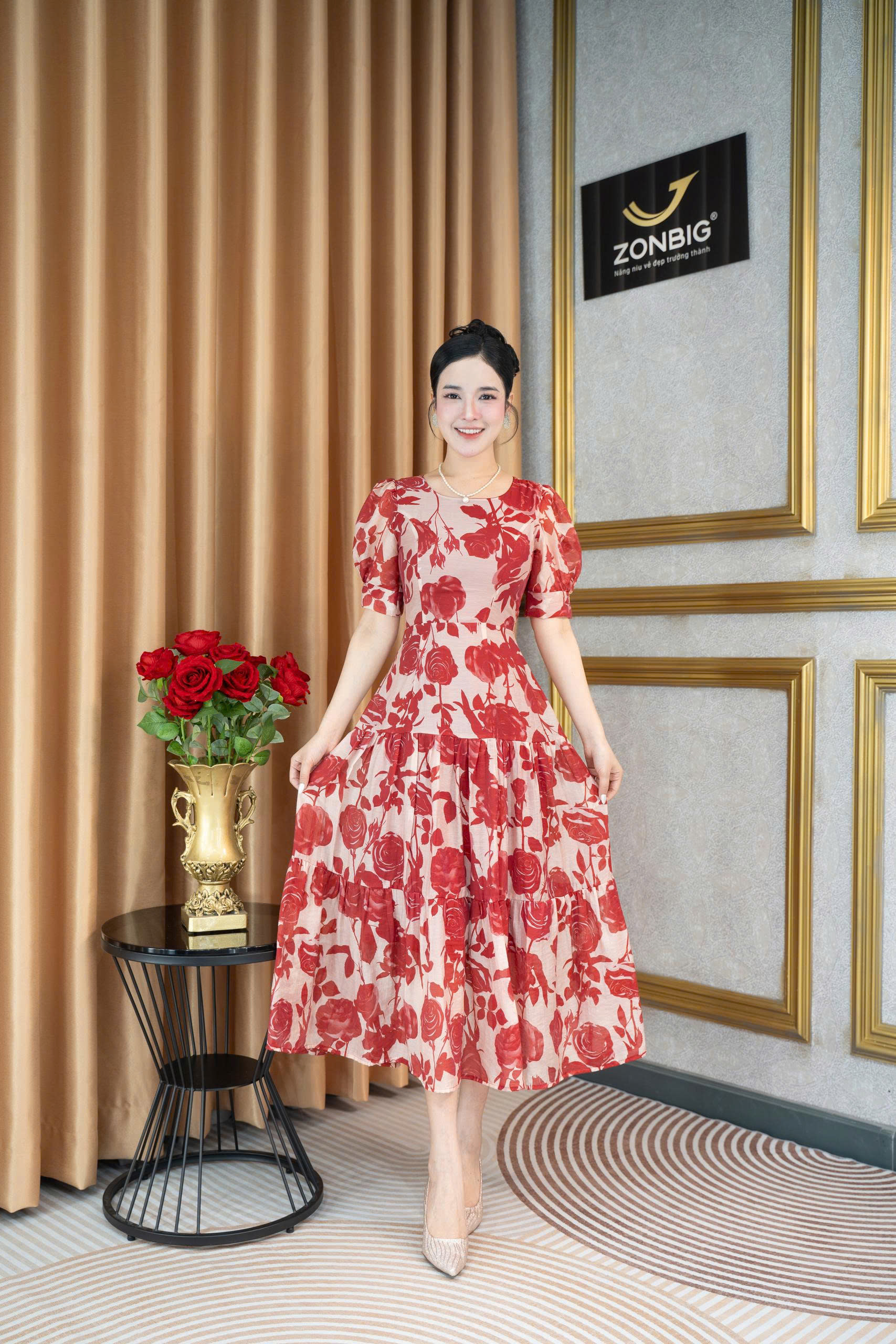 Đầm xòe - Y2135- Thương hiệu ZONBIG