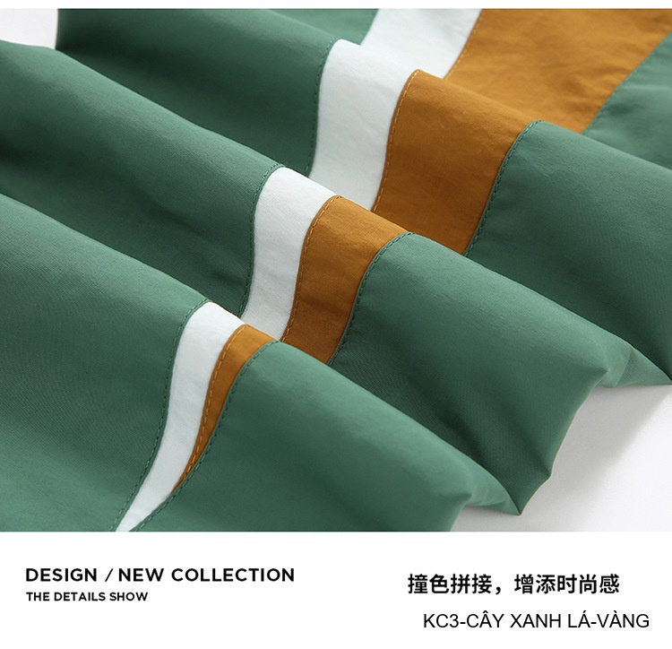KC3 - Áo khoác nam cổ đứng phối màu năng động, chất polyester thoáng mát, form regular phù hợp xuân thu_thumbnail_18