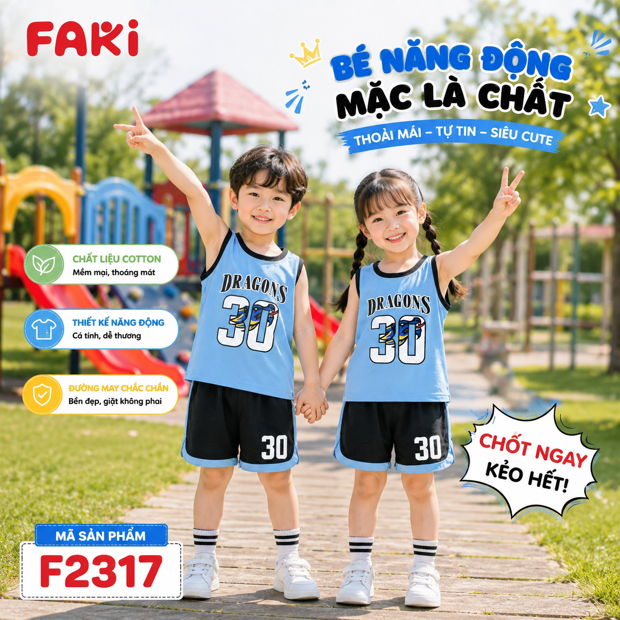 FAKI - ĐỒ BỘ TRẺ EM - F2317