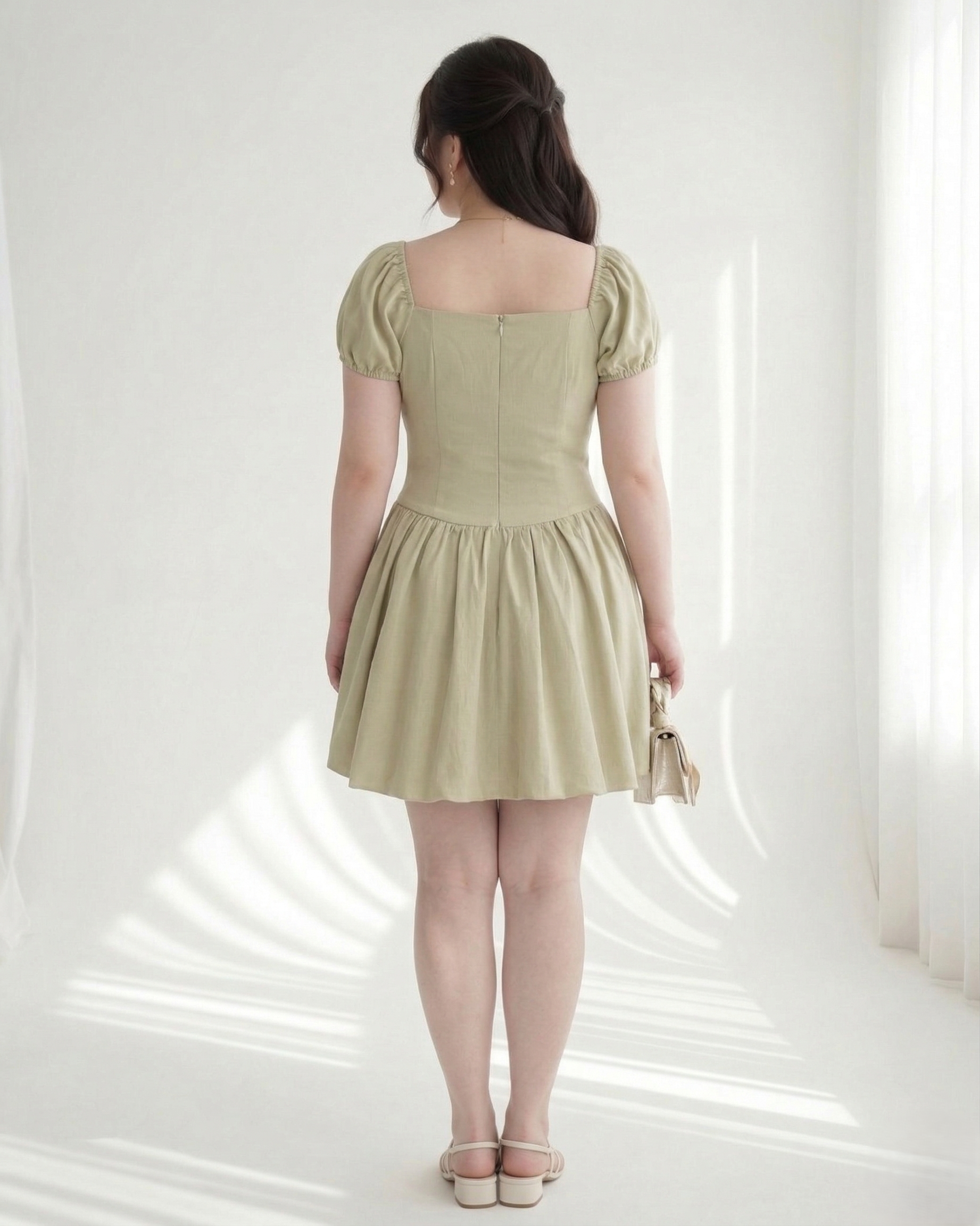 BIGSIZE NỮ - Đầm bí kiểu phối ren dành cho nàng béo 55-90kg V-DA220_thumbnail_3