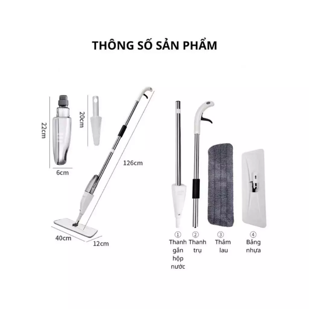 Cây lau nhà phun sương xoay 360° siêu mỏng – thế hệ mới, tiện dụng_thumbnail_5