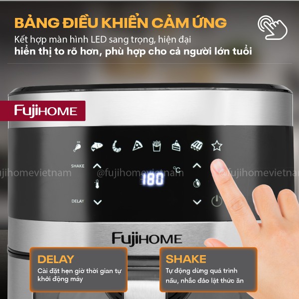 Nồi chiên không dầu Fujihome A10DG2 10Lít -  Dung tích 10L_thumbnail_3