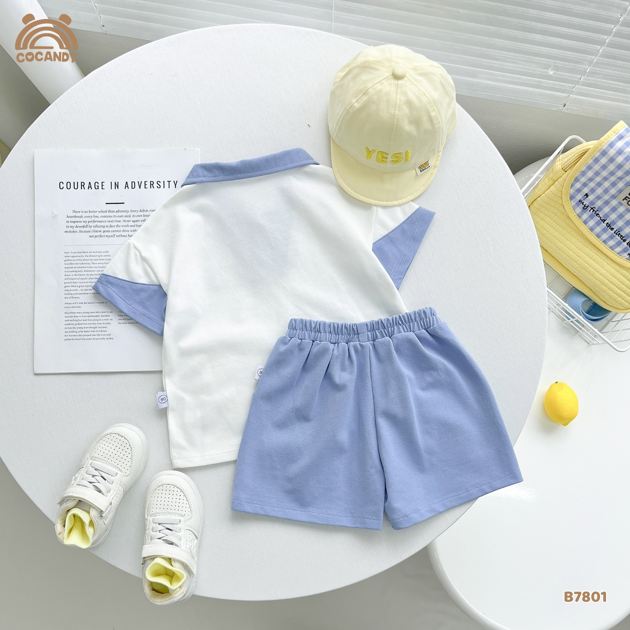 Bộ cộc polo XANH TRẮNG hình thêu cá heo_thumbnail_6