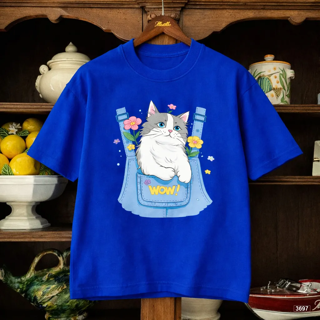 Áo thun bé gái chất mềm mại thoáng mát Mèo con đáng yêu Kado 3697_thumbnail_6