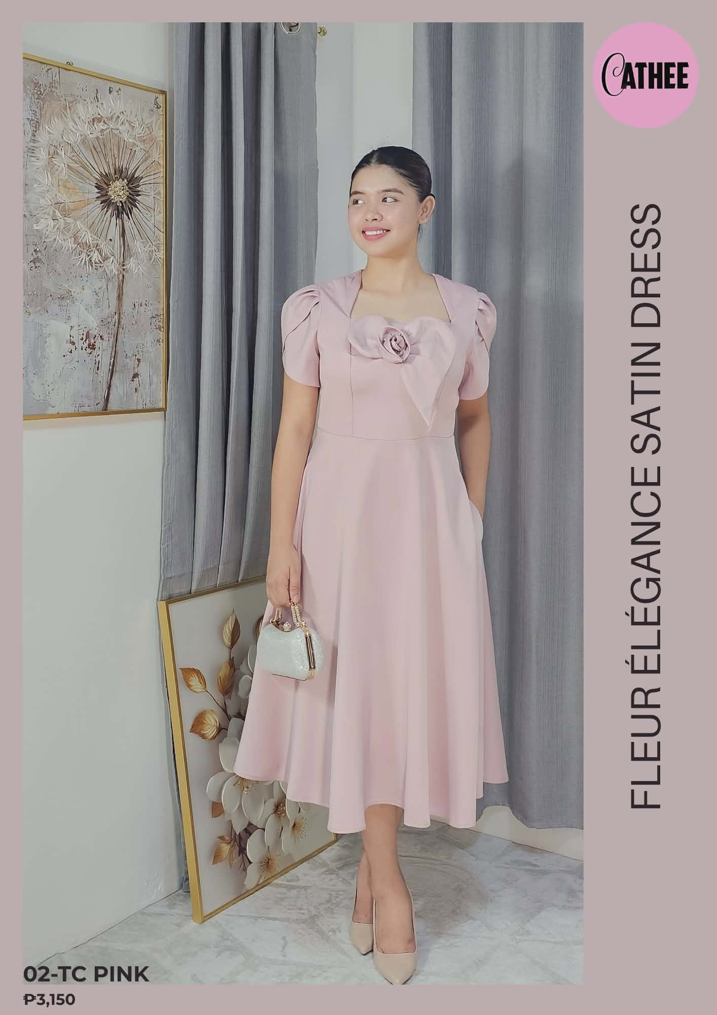 Fleur Élégance Satin Dress_thumbnail_2