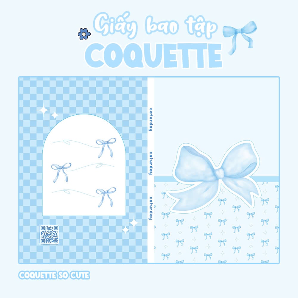 Giấy Bao Tập COQUETTE BLUE - NƠ NHÍ XANH_thumbnail_1