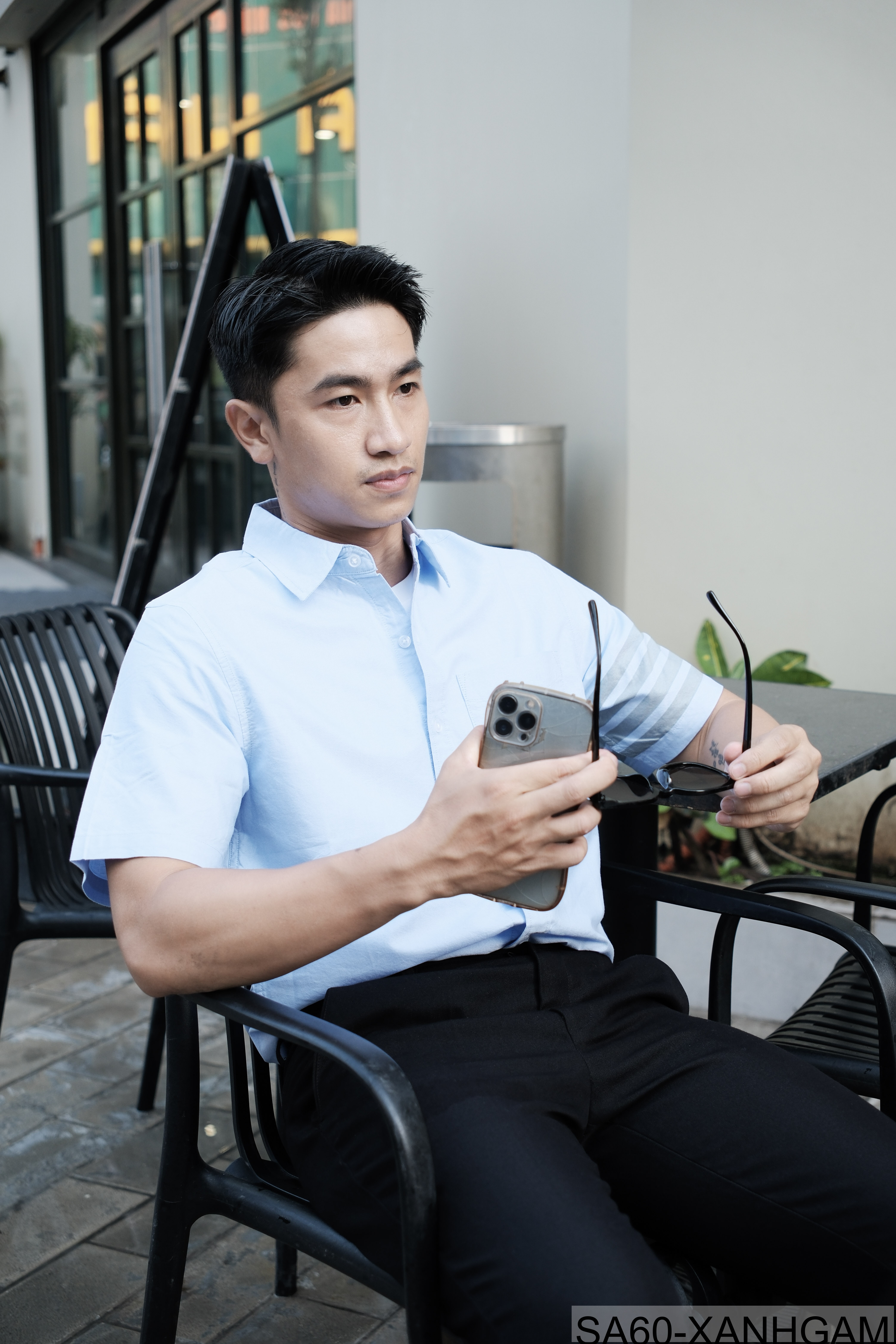 SA60 - Áo Sơ Mi Nam Tay Ngắn Phong Cách Nhật Bản Chất Cotton Thoáng Mát Đa Dụng_thumbnail_40