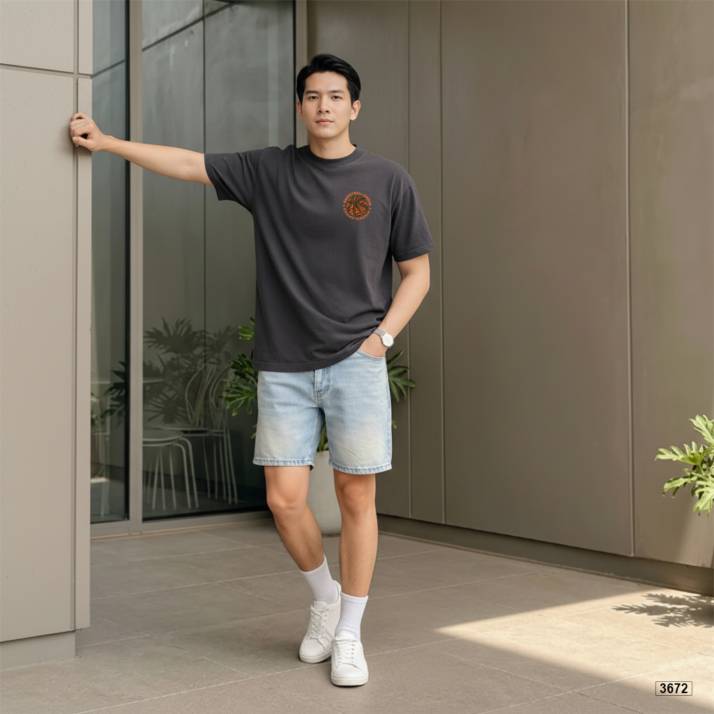 Áo thun nam form rộng sporty style Polux 3672_thumbnail_4