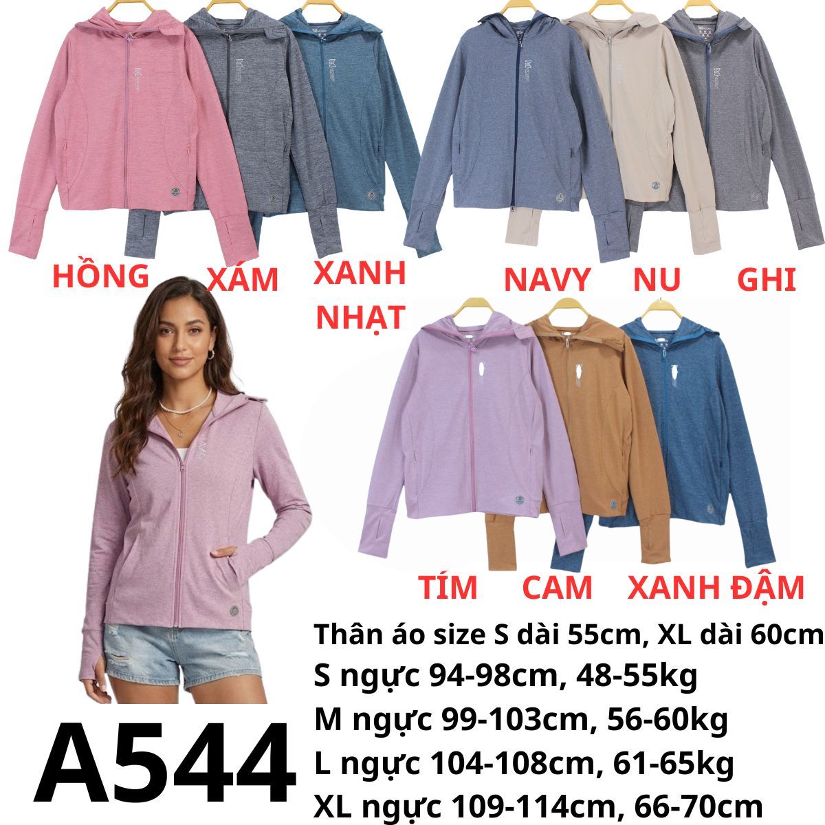 A544- Áo chống nắng