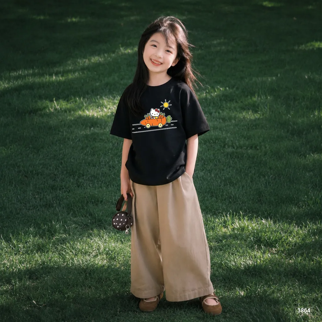 Áo thun bé gái form rộng Kittie Carrot Kado 3864_thumbnail_4