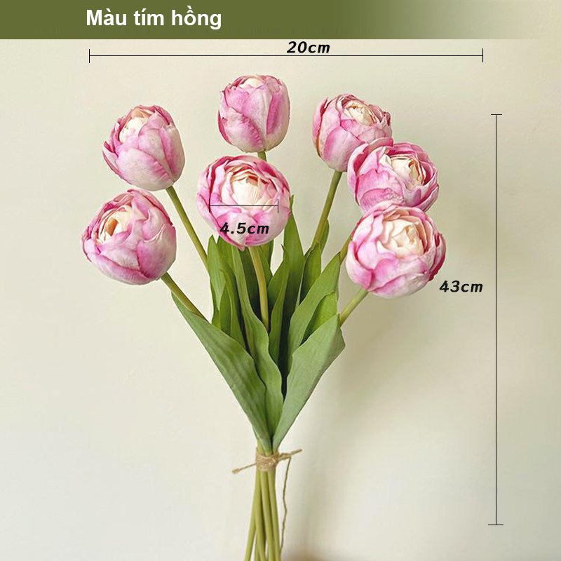 Combo 10 Bông Hoa TuLip Lụa Cánh Kép Cao Cấp_thumbnail_5