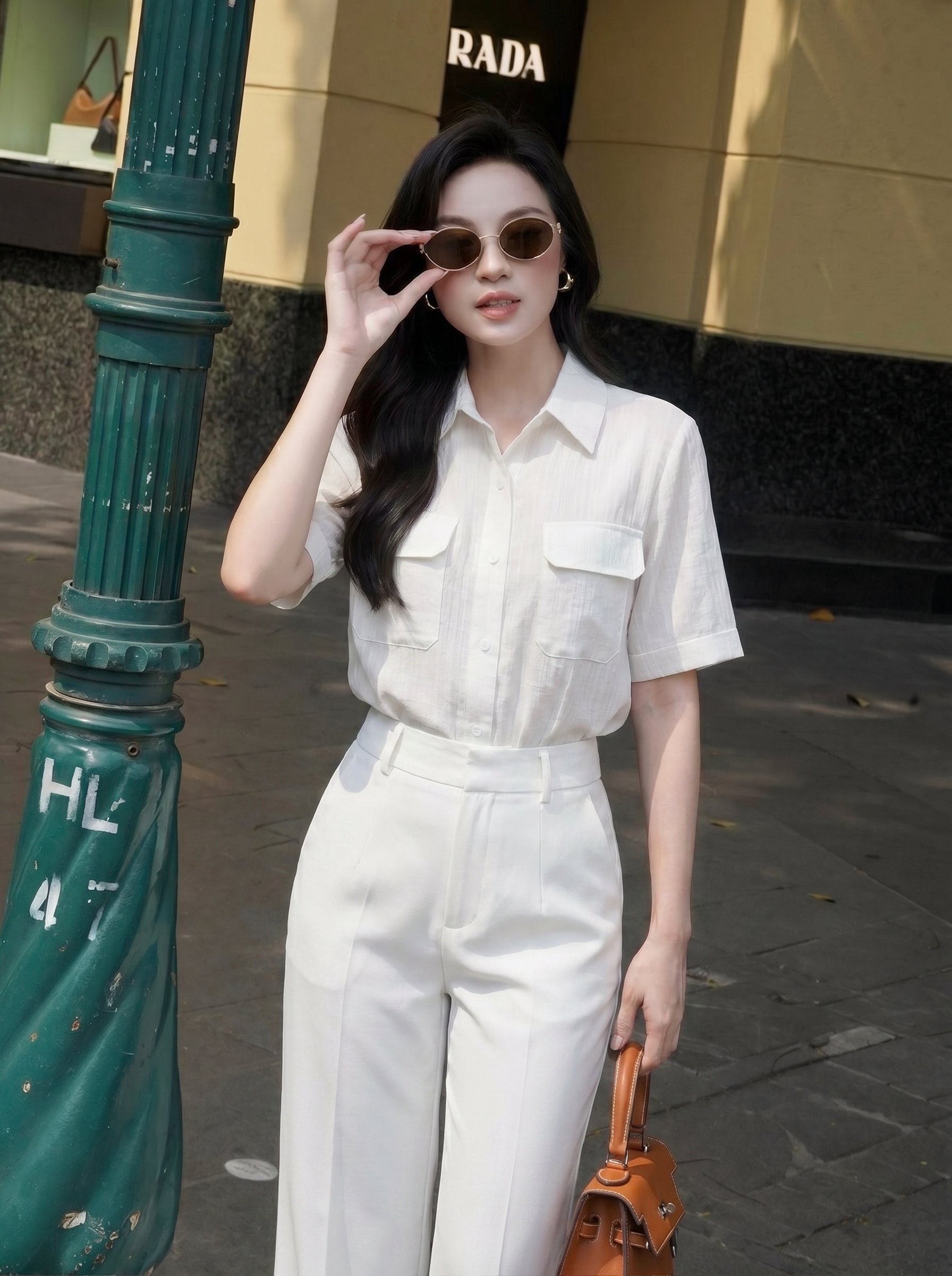 Áo sơ mi linen 26111 màu trắng