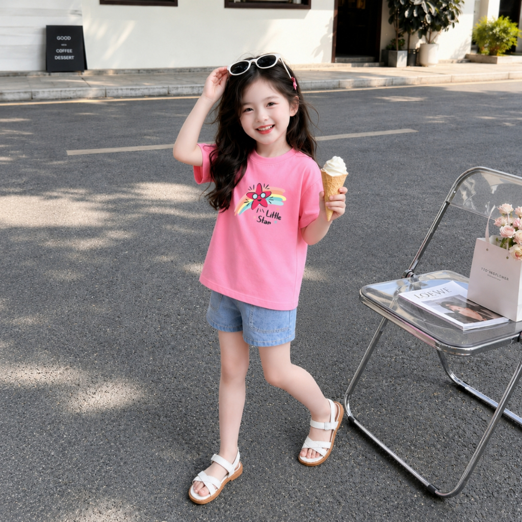 Áo thun bé gái màu hồng nhiều mẫu xinh - Loza Kids AT068_thumbnail_2