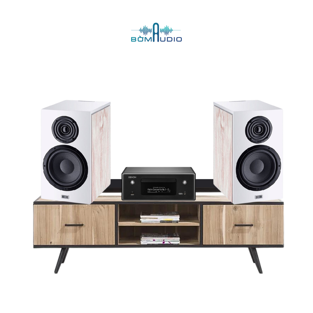 Combo Amply Nghe Nhạc Kiêm CD DENON RCD N10 + Loa Bookshelf HECO AURORA 300_thumbnail_0