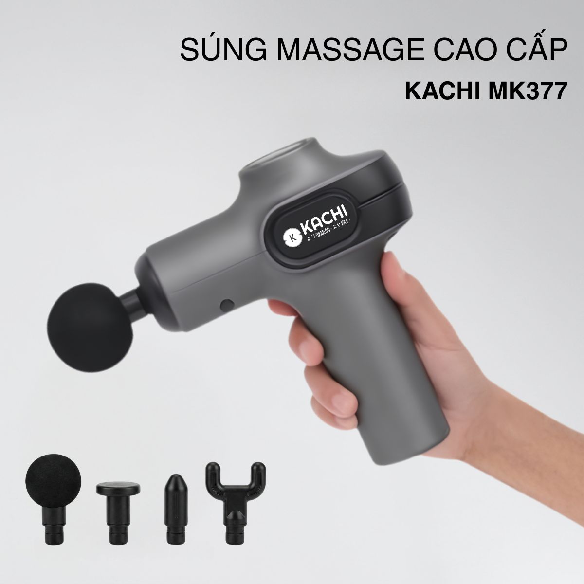 Súng massage trị liệu cầm tay đa năng Kachi MK377