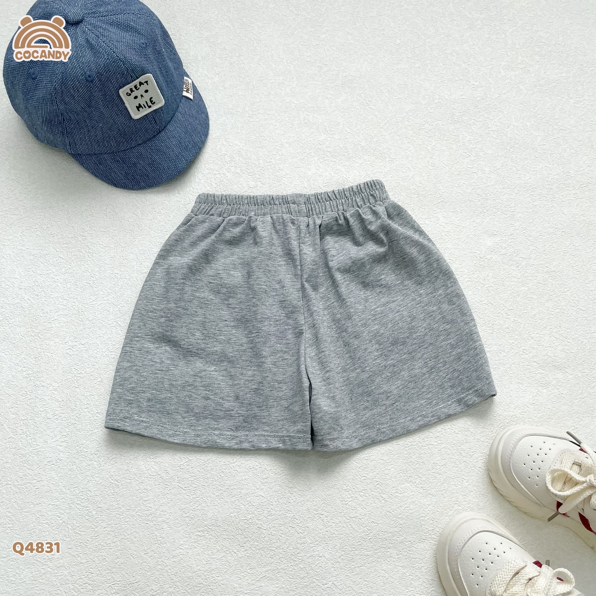 Quần cộc cotton XÁM túi ốp_thumbnail_4