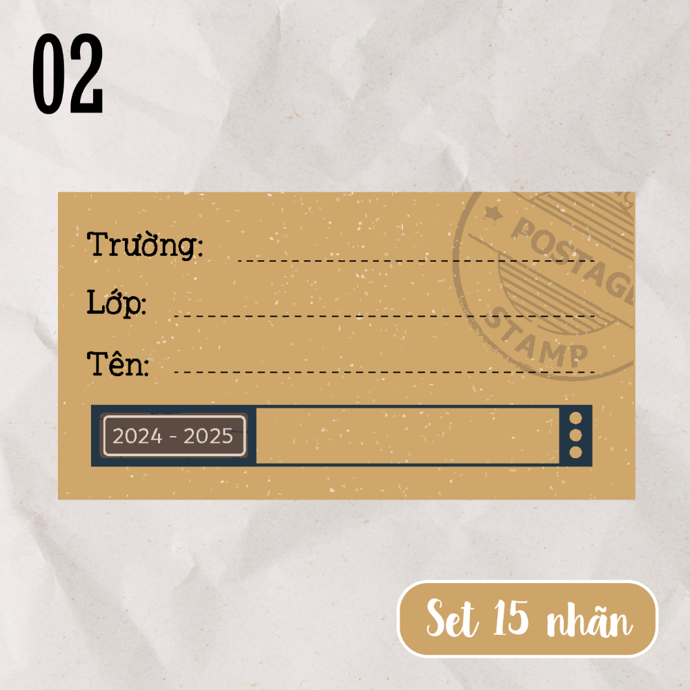 Set 15 nhãn VÉ VINTAGE, nhãn vở phong cách vé cổ điển - Retro_thumbnail_1