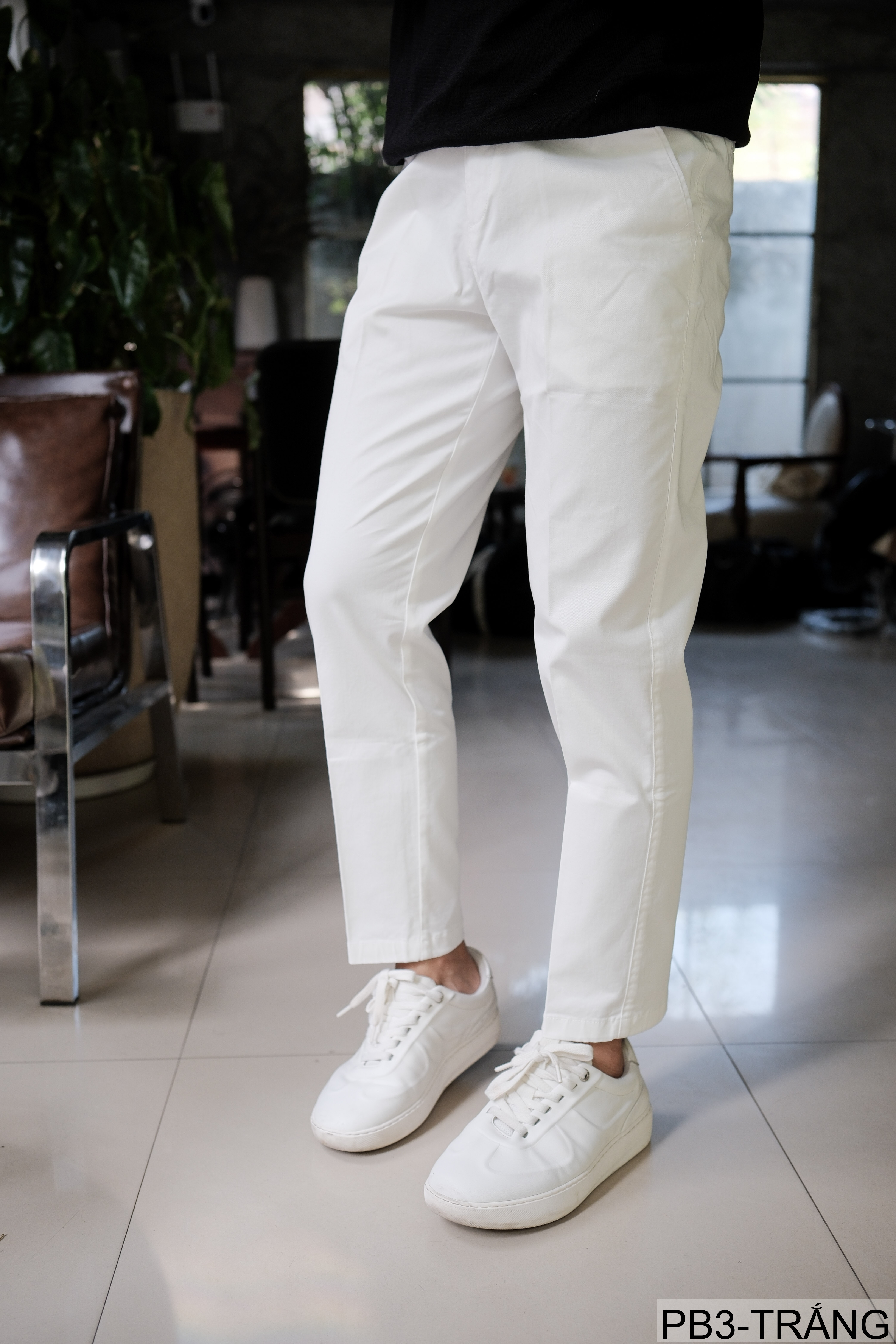 PB3 - Quần ống đứng nam màu trơn, chất cotton co giãn nhẹ, dáng regular fit, phong cách streetwear_thumbnail_3