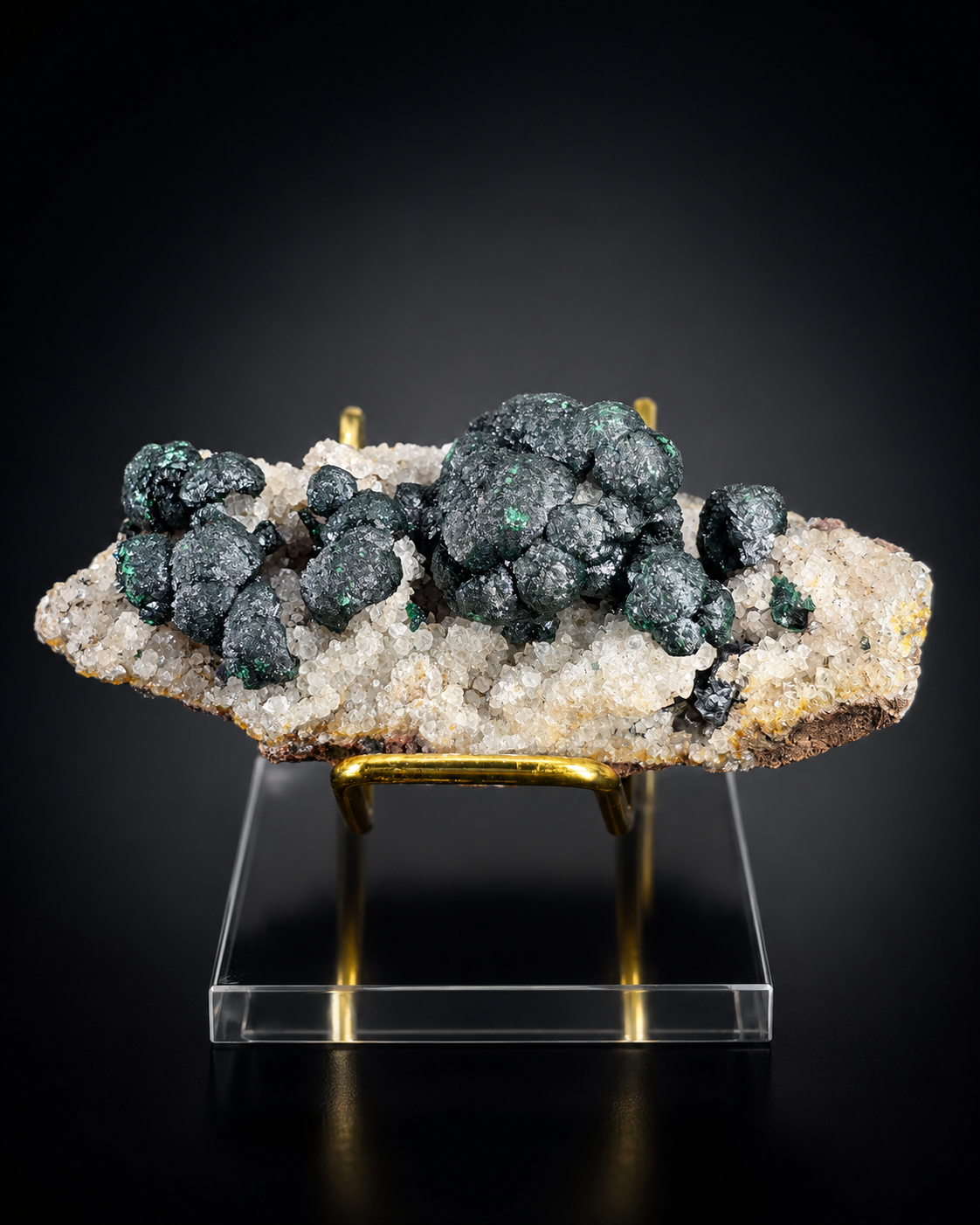 Malachite Trên Thạch Anh Dáng Thuyền Bát Nhã - Premium Collection