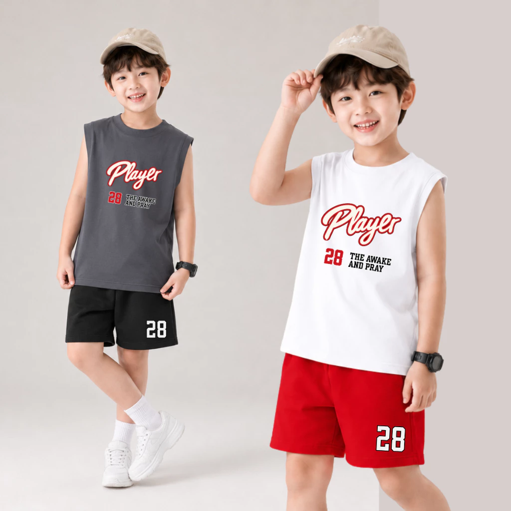 Set bộ ba lỗ bé trai hình "Player 28 Awake and Pray" - Loza Kids BL702 BL702