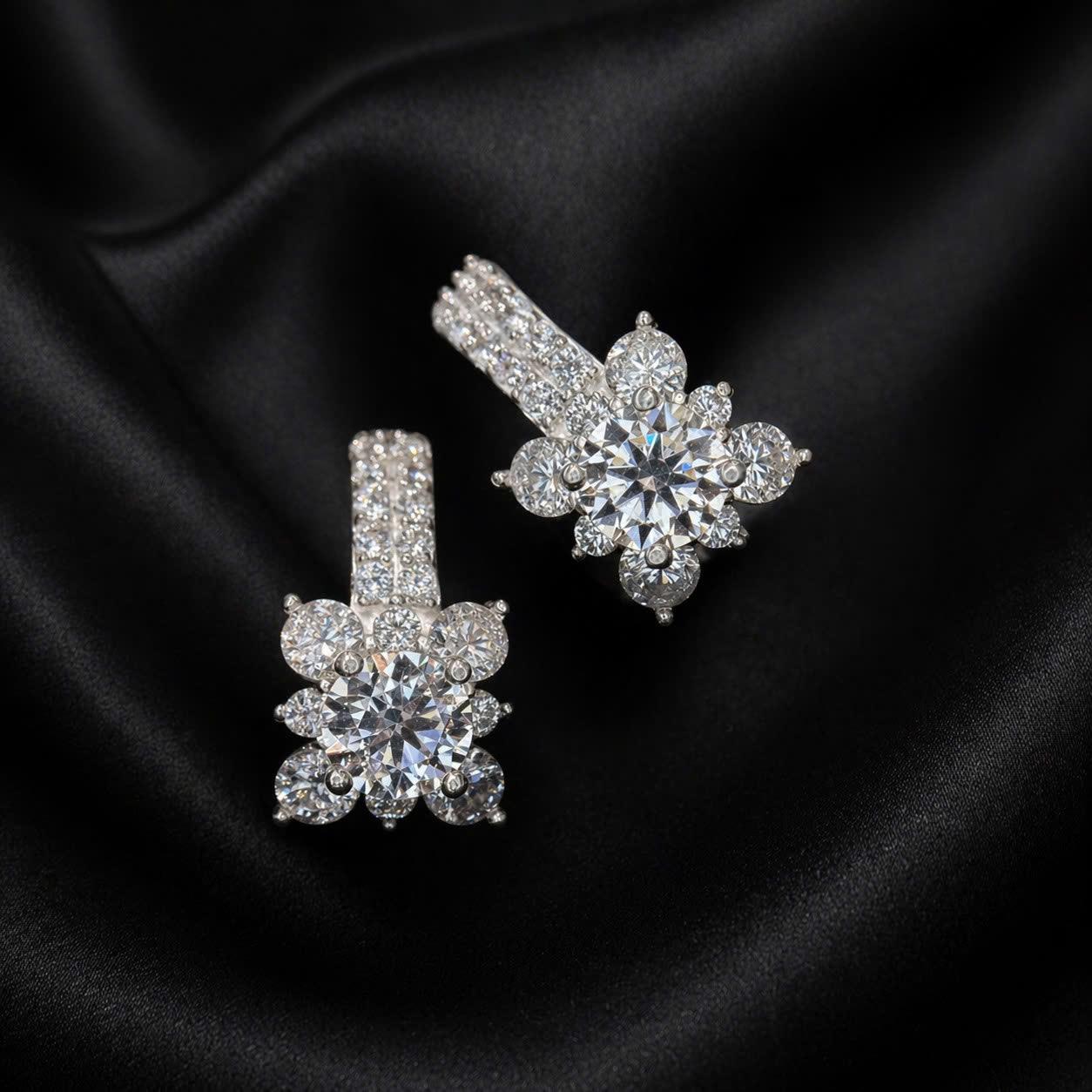 Khuyên vòng bạc xi kim hoa đá nửa vòng_thumbnail_1