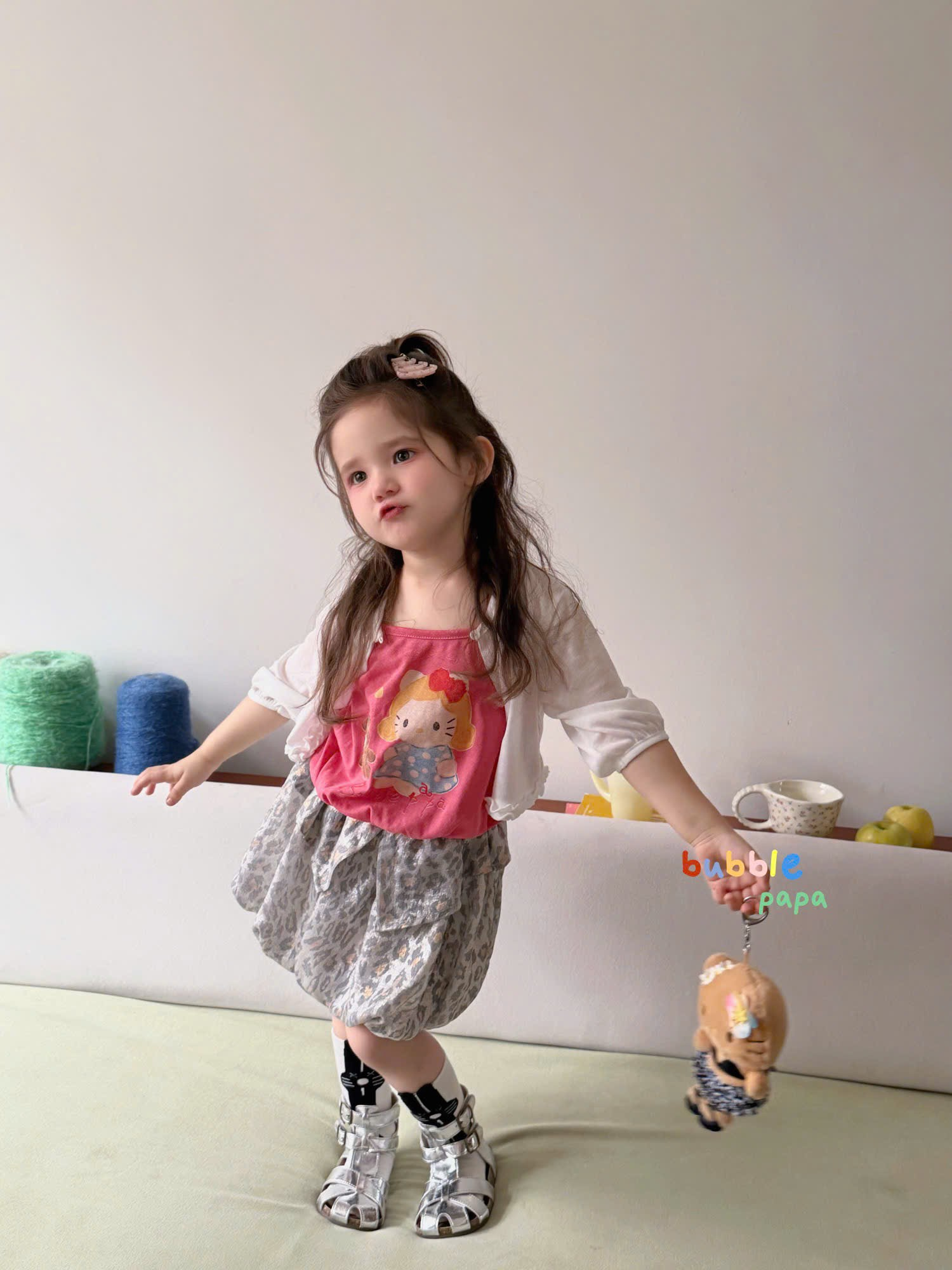 BP17 - Áo khoác mỏng croptop hãng Bubble Papa (15123)