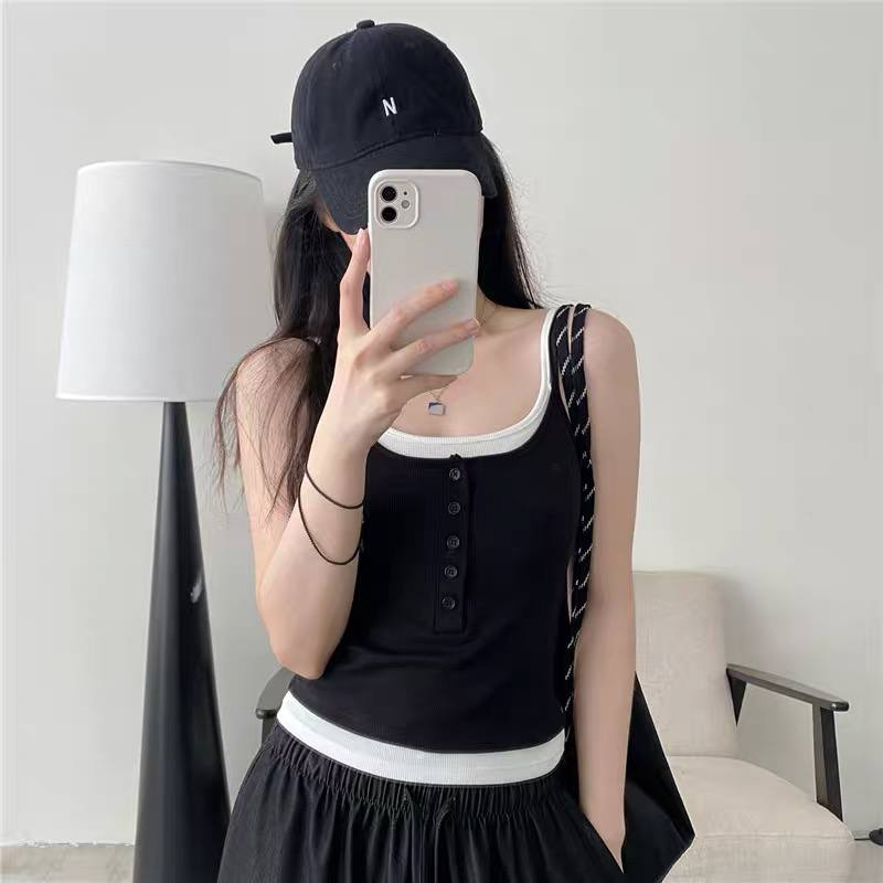 Áo Thun Nữ Slimfit 2 dây mảnh giả quây 5 nút 002.10125 (C) (1451)_thumbnail_1