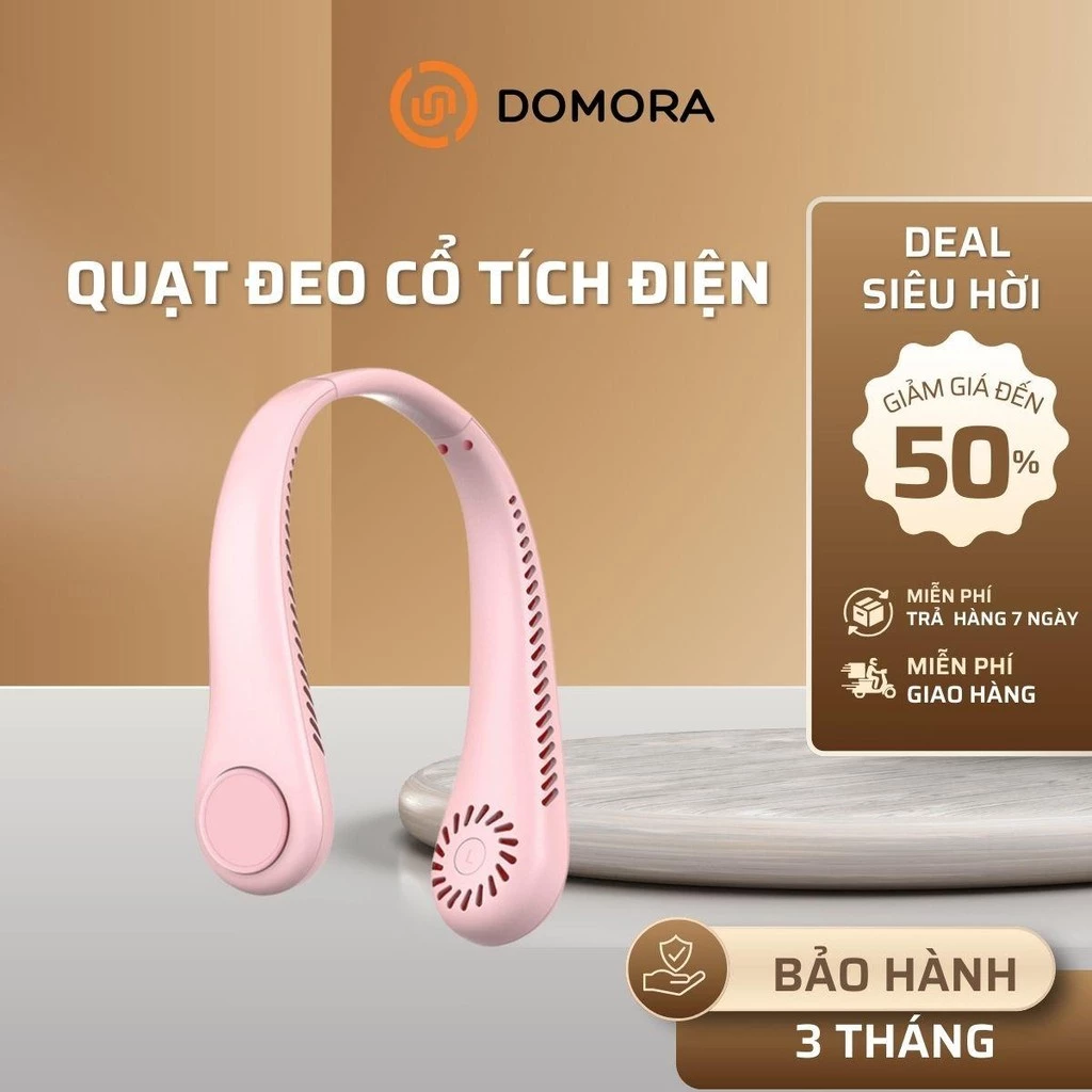 Quạt Đeo Cổ Mini Không Cánh Thổi 360 Độ Có 3 Chế Độ Gió , Dáng Thể Thao - Siêu Phẩm Hè_thumbnail_2