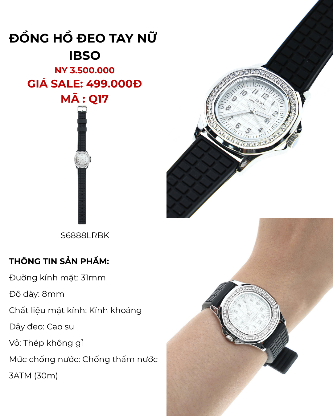 Đồng hồ đeo tay IBSO - S6888LRBK