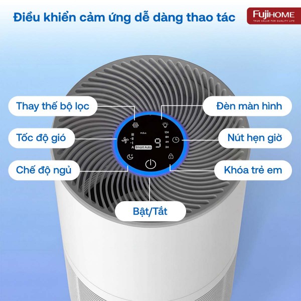Máy lọc không khí thông minh Fujihome AP5Grand có kết nối điều khiển quả Wifi_thumbnail_13