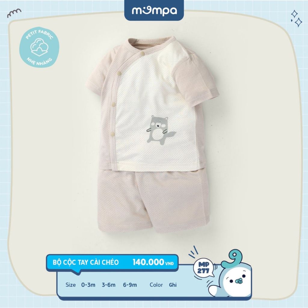 Bộ cộc cài chéo petit thủng Mompa
