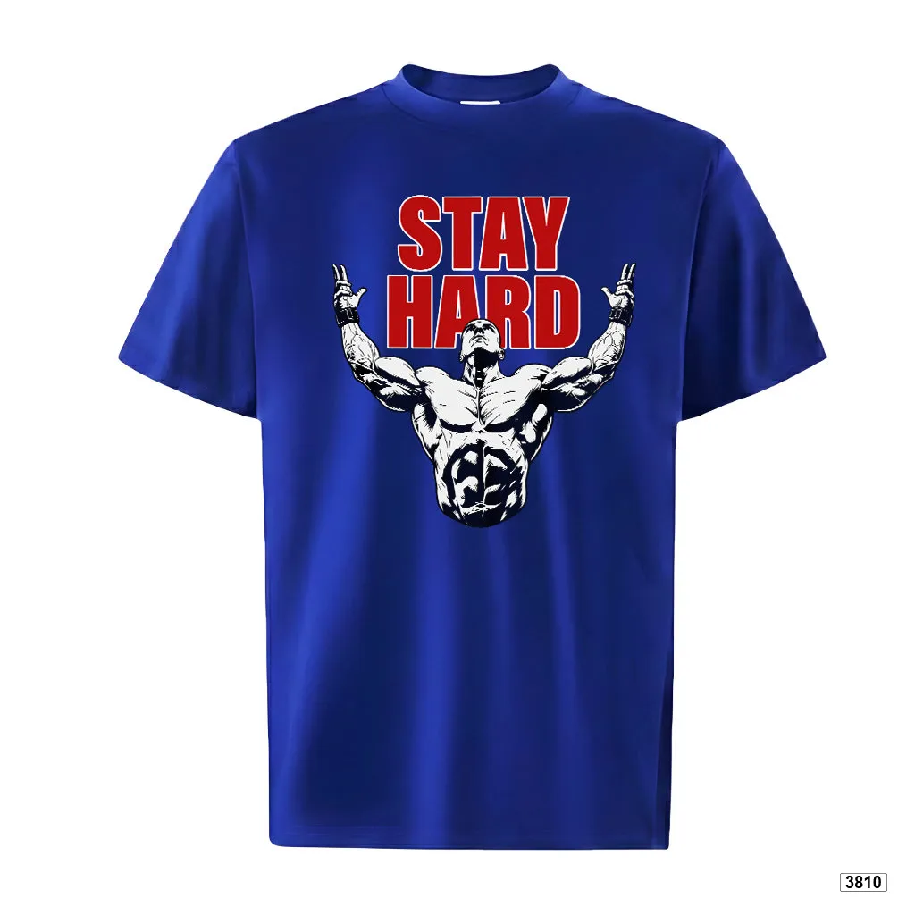 Áo thun nam form rộng style thể thao Stay Hard TeePrint 3810_thumbnail_12