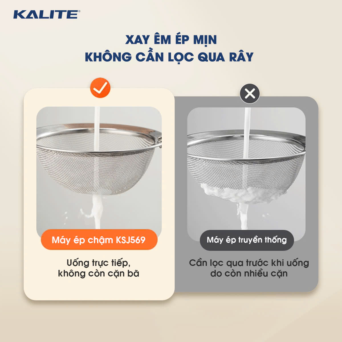 Máy ép chậm Kalite KSJ569 ép kiệt bã 99% không sinh nhiệt tích hợp làm kem_thumbnail_11