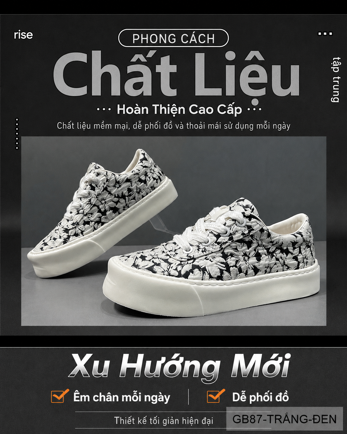 GB87 - Giày vải nam họa tiết hoa, thoáng khí, phong cách streetwear, đế bằng êm chân_thumbnail_8
