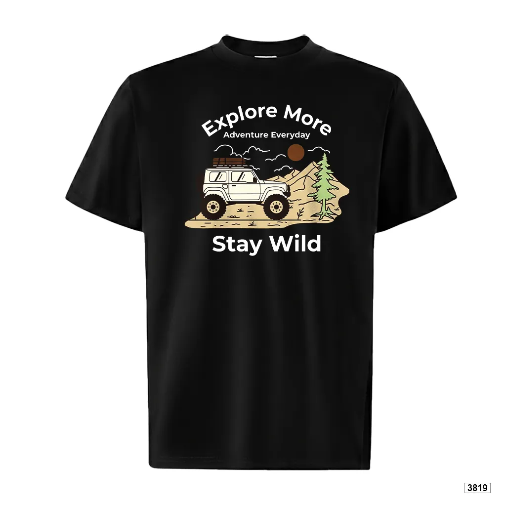 Áo thun nam form rộng thể thao Stay Wild TeePrint 3819_thumbnail_7