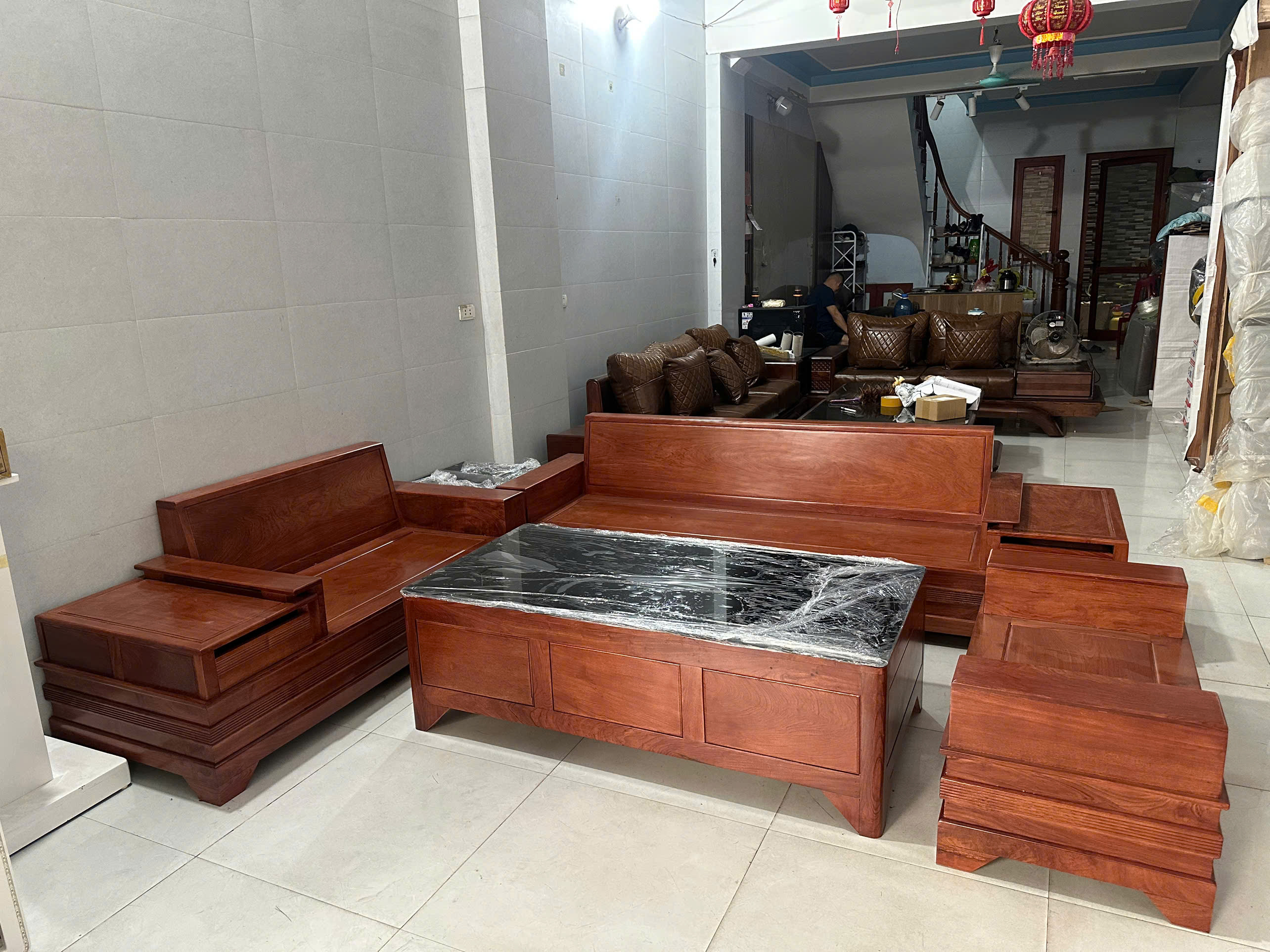 Sofa 2 văng chân pháo cao cấp