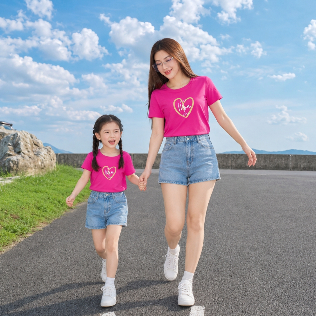 Áo đôi Mẹ&Bé gái nhiều hình xinh xắn, dễ mặc - Loza  G0190_thumbnail_1